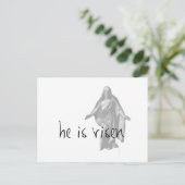 hij is risen jesus christ easter lds mormon feestdagenkaart (Staand voorkant)