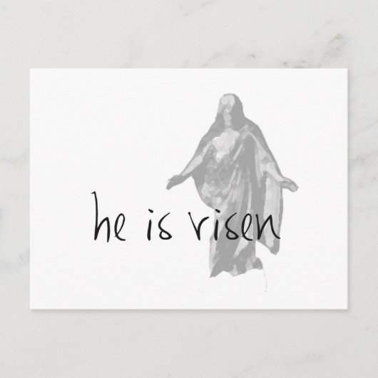 hij is risen jesus christ easter lds mormon feestdagenkaart (Voorkant)