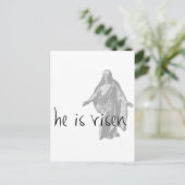 hij is risen jesus christ easter lds mormon feestdagenkaart (Staand voorkant)