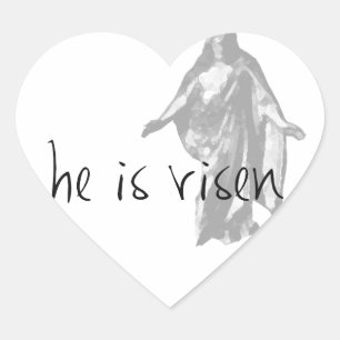 hij is risen jesus christ easter lds mormon hart sticker