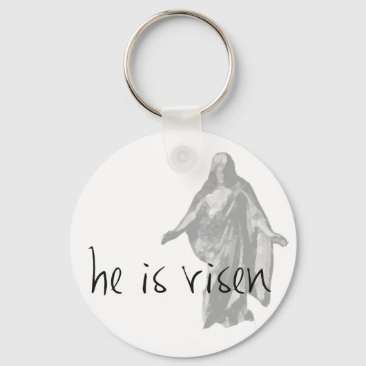 hij is risen jesus christ easter lds mormon sleutelhanger (Voorkant)