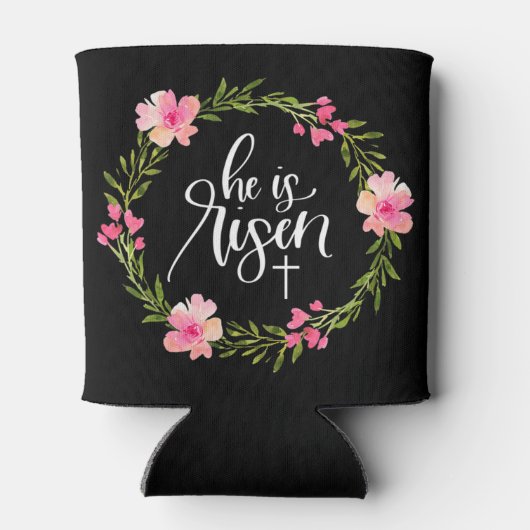 Hij is Risen Jesus Christelijk Happy Pasal Wr Blikjeskoeler (Achterkant)