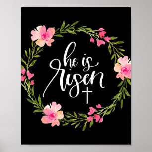 Hij is Risen Jesus Christelijk Happy Pasal Wr Poster