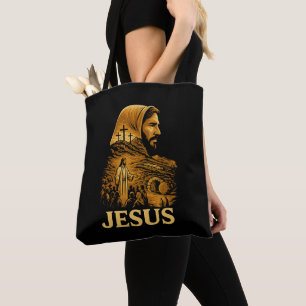 Hij is Risen Jesus Christelijk Happy Pasen Tote Bag