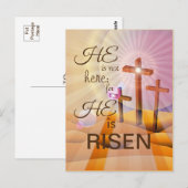 Hij is Risen Jesus Easter Briefkaart (Voorkant / Achterkant)