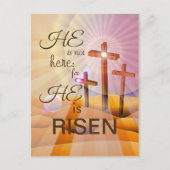 Hij is Risen Jesus Easter Briefkaart (Voorkant)