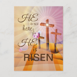 Hij is Risen Jesus Easter Briefkaart