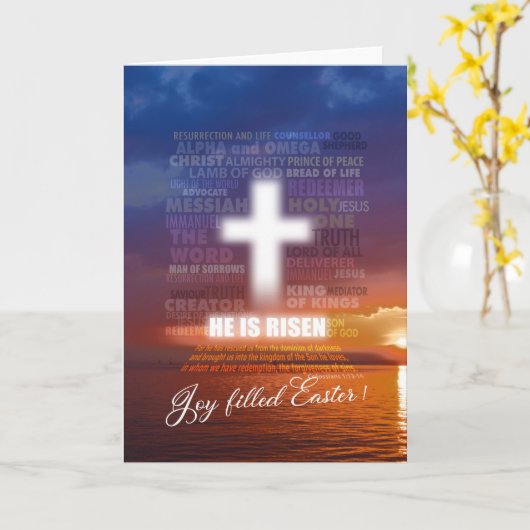 Hij is Risen Kaart (Gele Bloem)