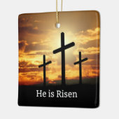 Hij is Risen Keramisch Ornament (Links)
