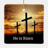 Hij is Risen Keramisch Ornament (Achterkant)