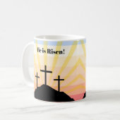 Hij is Risen Koffiemok (Voorkant links)