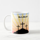 Hij is Risen Koffiemok (Links)