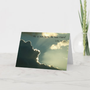 Hij is Risen   Lucas 24 v 6 Feestdagen Kaart