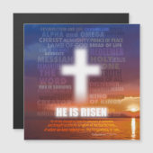 Hij is Risen Magnetic Kaart (Voorkant / Achterkant)
