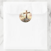 Hij is Risen - Matthew 28:6 Ronde Sticker (Tas)