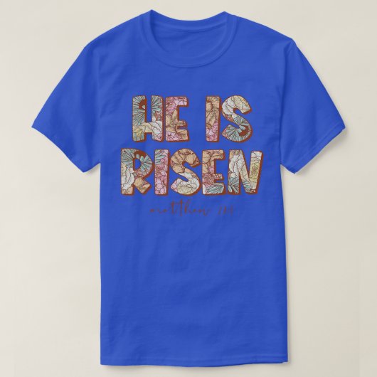 Hij is Risen Matthew T-shirt (Design voorkant)