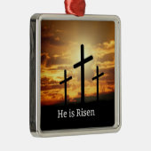 Hij is Risen, Metalen Ornament (Rechts)