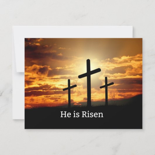 Hij is Risen, paasontwerp Kaart (Voorkant)