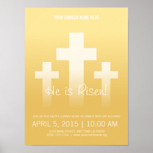 Hij is Risen.  paaszondag Poster