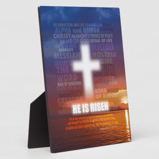 Hij is Risen - Pasen Fotoplaat (Zijkant)