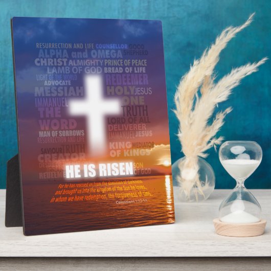 Hij is Risen - Pasen Fotoplaat (Zijkant)