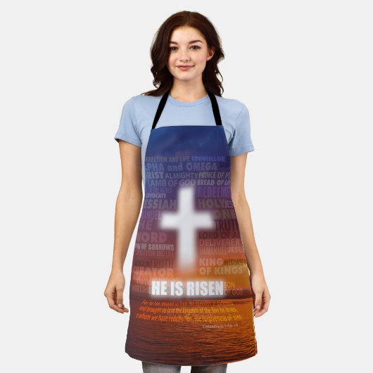 Hij is Risen - Pasen Schort (Gedragen)