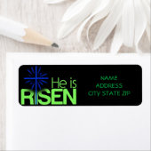 **HIJ IS RISEN** RETURADRES ETIKET (Insitu)