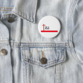 Hij is Risen Ronde Button 5,7 Cm (In situ)