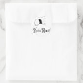 Hij is Risen. Ronde Sticker (Tas)