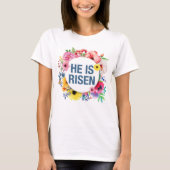 Hij is Risen Shirt, paasshirt T-shirt (Voorkant)