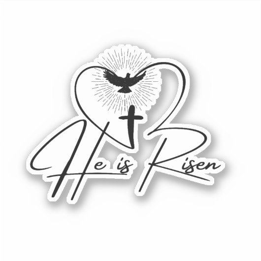 Hij is Risen Sticker (Voorkant)