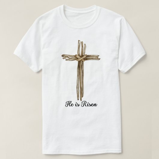 Hij is risen t-shirt (Design voorkant)