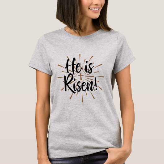 Hij is Risen T-Shirt (Voorkant)