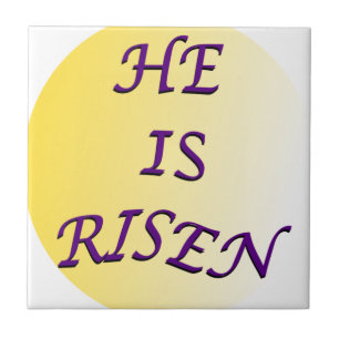 Hij is Risen Tegeltje