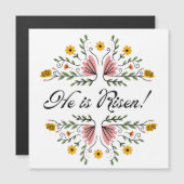 Hij is Risen Thin Magnetic Kaart Magnetische Uitnodiging (Voorkant / Achterkant)