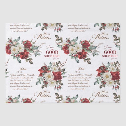 Hij is Risen Tissuepapier (Voorkant)