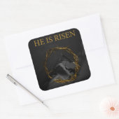 Hij is Risen Vierkante Sticker (Envelop)