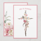 Hij is Risen | WATERVERF | PaspoortKaart Kaart (Voorkant / Achterkant)