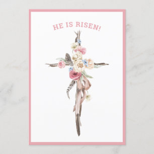 Hij is Risen   WATERVERF   PaspoortKaart Kaart