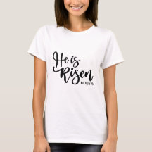 Hij is Risen Women's T-shirt T-Shirt Black & White