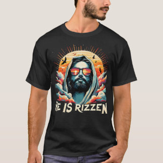 Hij is Rizzen Christelijk is Rizzen Retro geloven  T-shirt