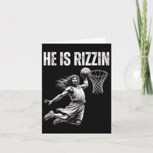 Hij is Rizzin Bysketbyll Jesus Easter Christelijk Kaart