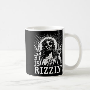 Hij Is Rizzin Christelijk Kruis Jezus Bijbelvers G Koffiemok