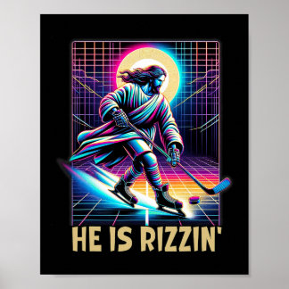 Hij Is Rizzin Christelijke IJshockeyliefhebber Jez Poster