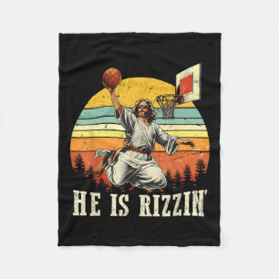 Hij is Rizzin Easter Bysketll Christelijk Fleece Deken