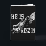 Hij is Rizzin Funny Christelijk Basketbal Meme Pas Kaart<br><div class="desc">Hij is Rizzin Funny Christelijk Basketbal Meme Pasen</div>