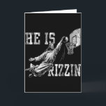 Hij is Rizzin Funny Christelijk Basketbal Meme Pas Kaart<br><div class="desc">Hij is Rizzin Funny Christelijk Basketbal Meme Pasen</div>