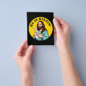 Hij is Rizzin Funny Jesus Christelijk Paasdag Flyer (Hand)