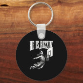 Hij Is Rizzin Grappig Jezus Sketll Meme Pasen Chri Sleutelhanger (Voorkant)