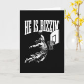 Hij is Rizzin Grappig Pasen Rizz Meme Sketll  Kaart (Gele Bloem)